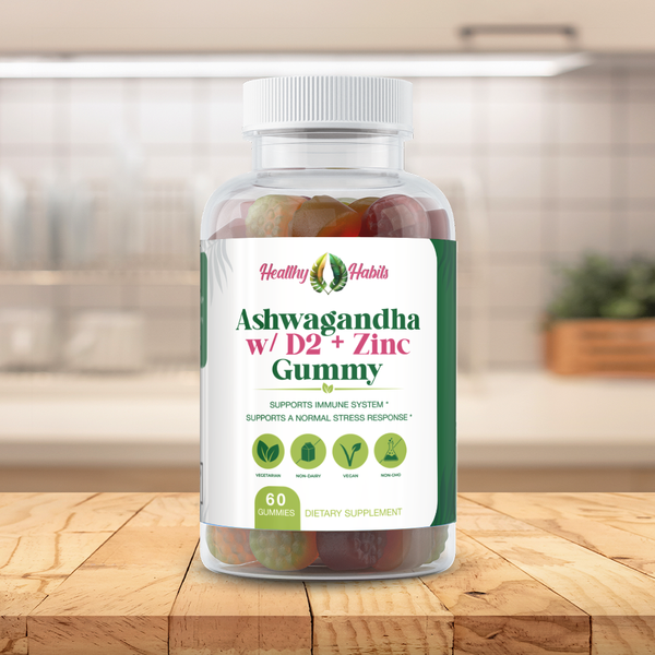 Ashwagandha w/D2 + Zinc Gummy, 2 serv. sz